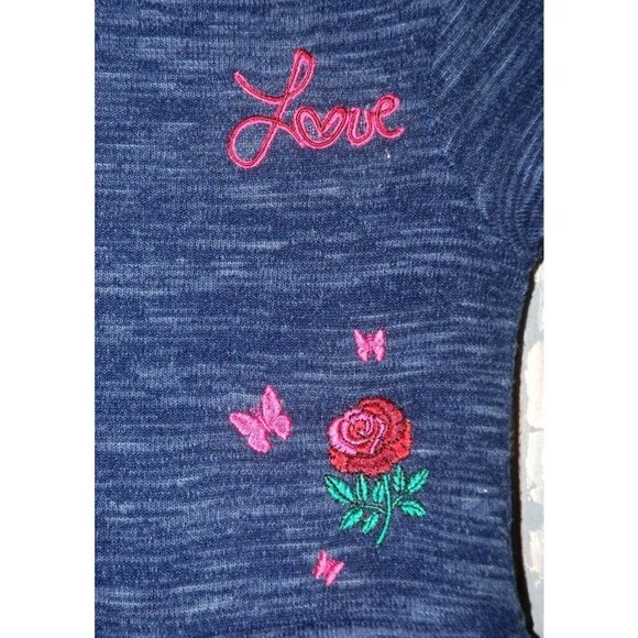 Girl's Youngland Dress Size 4 Sweater Top Tulle Skirt Embroidered Floral - Picture 4 of 11